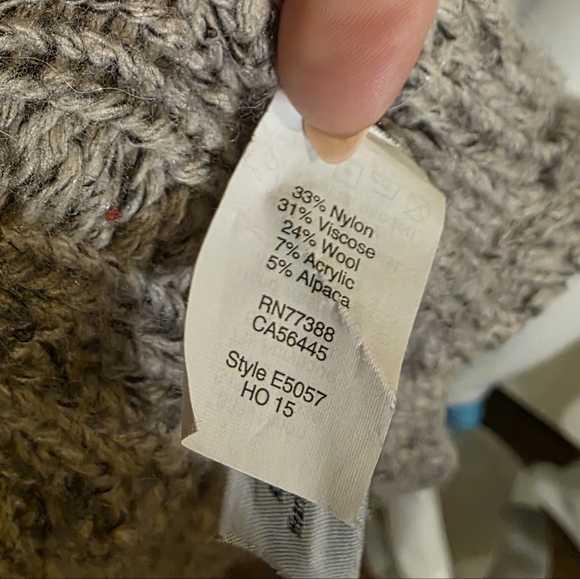 Madewell Wool & Alpaca Blend Knit Cardigan Sweater heathered taupe/oat/greige M - Picture 7 of 7
